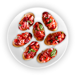 Garlic Bread With Ham Bruschetta 